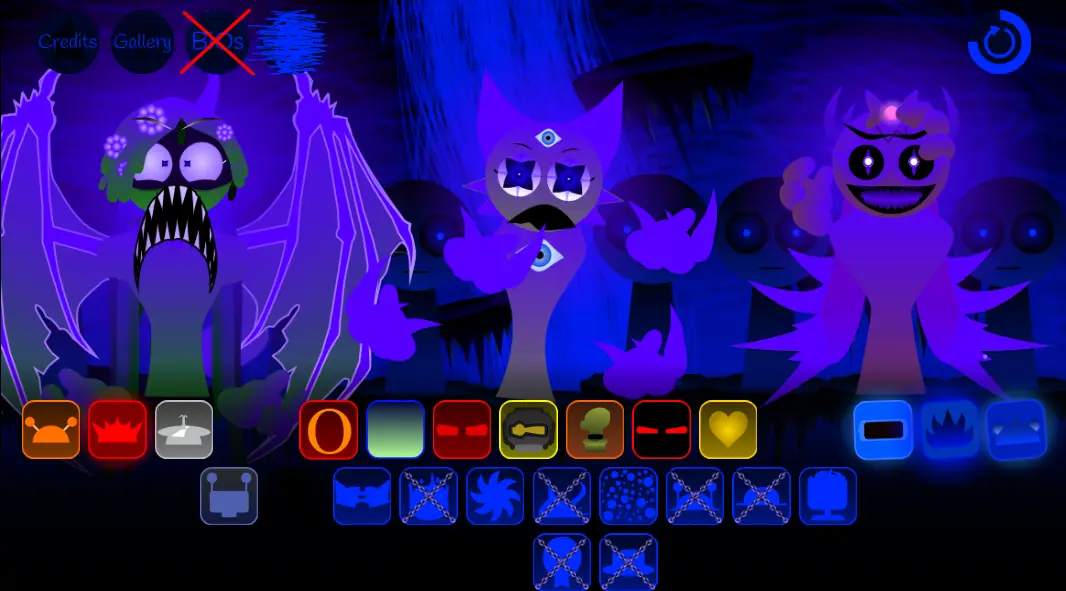Wenda, Pinki and Vineria's look in Sprunki Evil Girls Phase 4