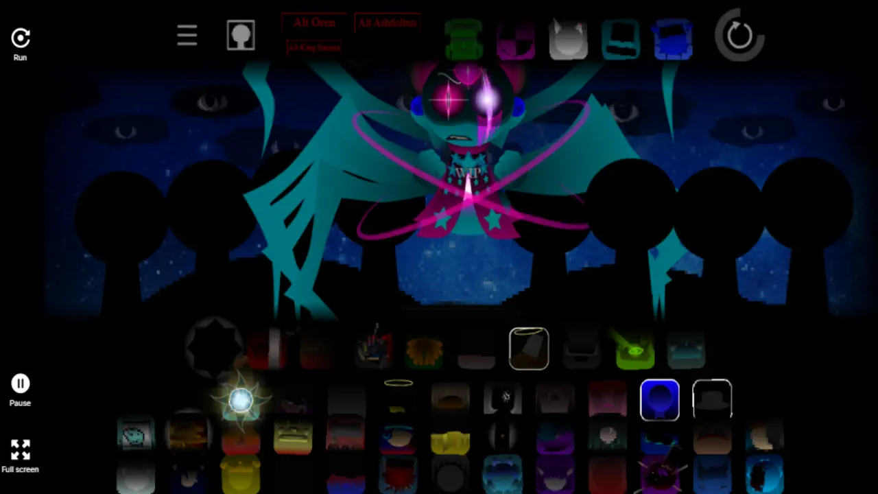 a scary character on stage during gameplay a scary character on stage during gameplay