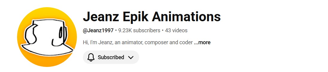 Jeanz Epik Animations creator channel profile